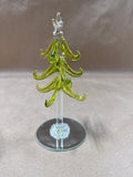 Glass Christmas Tree With Mirror Base