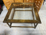 Square Brass/Glass Coffee Table