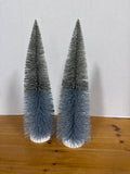 Ombré Pair Of Bottlebrush Christmas Trees (C)