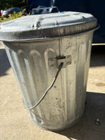 Galvanized Trash Can w/Handle and Lid