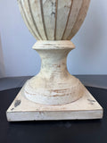 Shabby Chic Distressed Cream Wooden Decorative Finial AS IS (READ DESCRIPTION CAREFULLY)