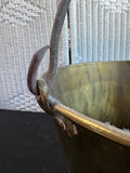 H.W. Hayden Antique Brass Pail with Rat Tail Handle