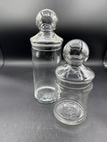 Pair Of Apothecary Jars With Bubble Lids