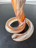 Murano Style Coiled Art Glass Trumpet Vase