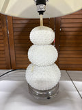 Pair of Faux Stacked Sea Urchin Lamps on Acrylic Bases