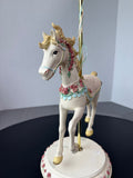 Large Resin Floral Vintage Carousel Horse