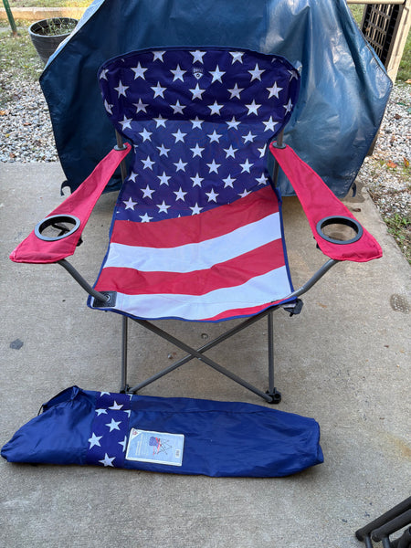 C- Oversized American Folding Arm Chair w/Carry Bag