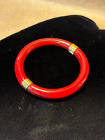 Vintage Trifari Red Lucite Bangle