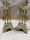 Pair Of Brass Candle Stick Holders