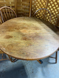 Danish Round Dining Table with (6) Chairs by Mobelfabrik ***SEE PHOTOS FOR CONDITION***