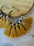 Bohemian Gold Tassel Earrings