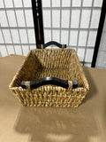 Woven Rectangular Basket with Side Handles