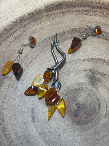 Sterling Pendant & Earring Set