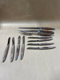 Samurai Cutlery Knives Set Forged Stainless & Wood - 11 Pieces