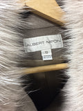 Womens SIZE 10 Albert Nipon Coat With Fox Fur Trim