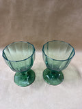 Short Villeroy & Boch Green Crystal “My Garden Green” Goblet - Pair // 3 Pairs Available// PRICED INDIVIDUALLY