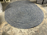 Blue Braided Oval Rug by Capel Carpets for L L Bean, 9 ft x 7 ft