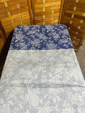 Blue/White Floral Fabric Table Cloth, 96"x60"