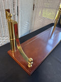 Bombay Company Style Vintage Wooden & Brass Wall Shelf