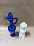 Blue And Cream Avon Cologne Bottles