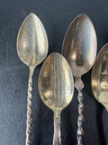 6-Piece Sterling Silver Vintage Souvenir Spoons
