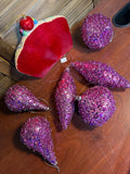 Jumbo Glittery Ornaments Lot (7)