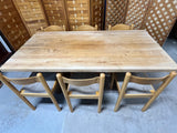 Butcher Block Dining Table with 6 Chairs ***HEAVY ITEM***READ DETAILS ON PICK UP POLICY***