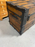 Fabric Lined Trunk on Casters