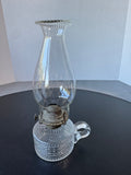 Eagle Vintage Glass Oil Lamp with Macbeth Co. Pearl Top Chimney