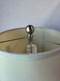 Brushed Nickel Stacked Spool Table Lamp (WORKS)