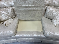 Curved Sofa, Unbranded, Cream/Champagne Color Tone***HEAVY ITEM***