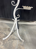 White Painted Metal Vintage 3-Way Floor Lamp with Candle or Plant Holder Tiers (WORKS)