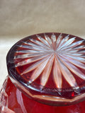 Bohemian Style Fire Red Pedestal Bowl