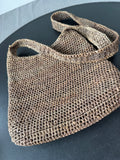 Helen Kaminski The Flat Sac Brown Raffia Shoulder Bag