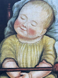 Baby in Red Chair Print on Art Board