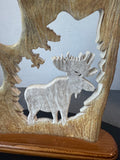 Signed Moose Antler Carving