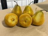 Pear Ornaments, 5 pc