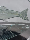 Goran & Warff for Kosta Boda Iridescent Vintage Fish Art Glass Platter