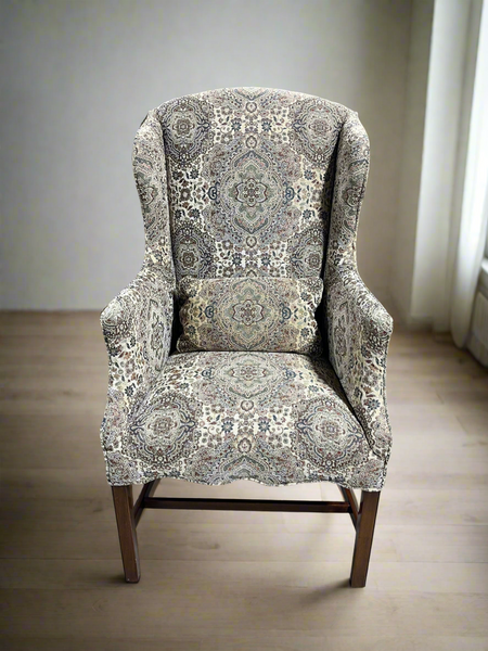 Wing Back Chair, Reupholstered by "Mack Upholstery-The CW Way"