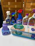 Cleaning Lot BB with Laundry Basket***Most bottles at least half full***