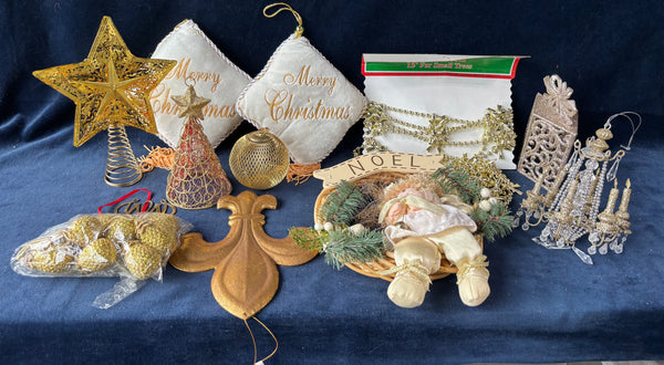 Gold Toned Christmas Lot