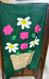 Large Floral Decorative Flag