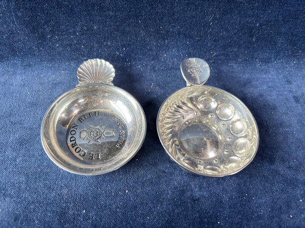 Set Of 2 Silver Plated French Tastevin Wine Tasters