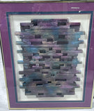 Geometric/ Abstract Constructed Design Painted in Metallic Colors in Shadow Box Frame; Signed