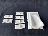 Lillian Vernon Style Porcelain Menu Board And 6 Place Card Holders