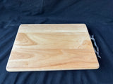 Wooden Cutting Board w/ Metal Grapevine Handle