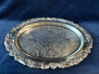 Reed & Barton Silver Plated Burgundy Large Serving Tray