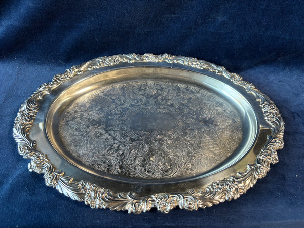 Reed & Barton Silver Plated Burgundy Large Serving Tray