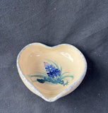 Texas Heart Shaped Pottery Trinket Dish *Read Description*