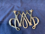 Williamsburg William and Mary Cypher Trivet Brass by Virginia Metalcrafters